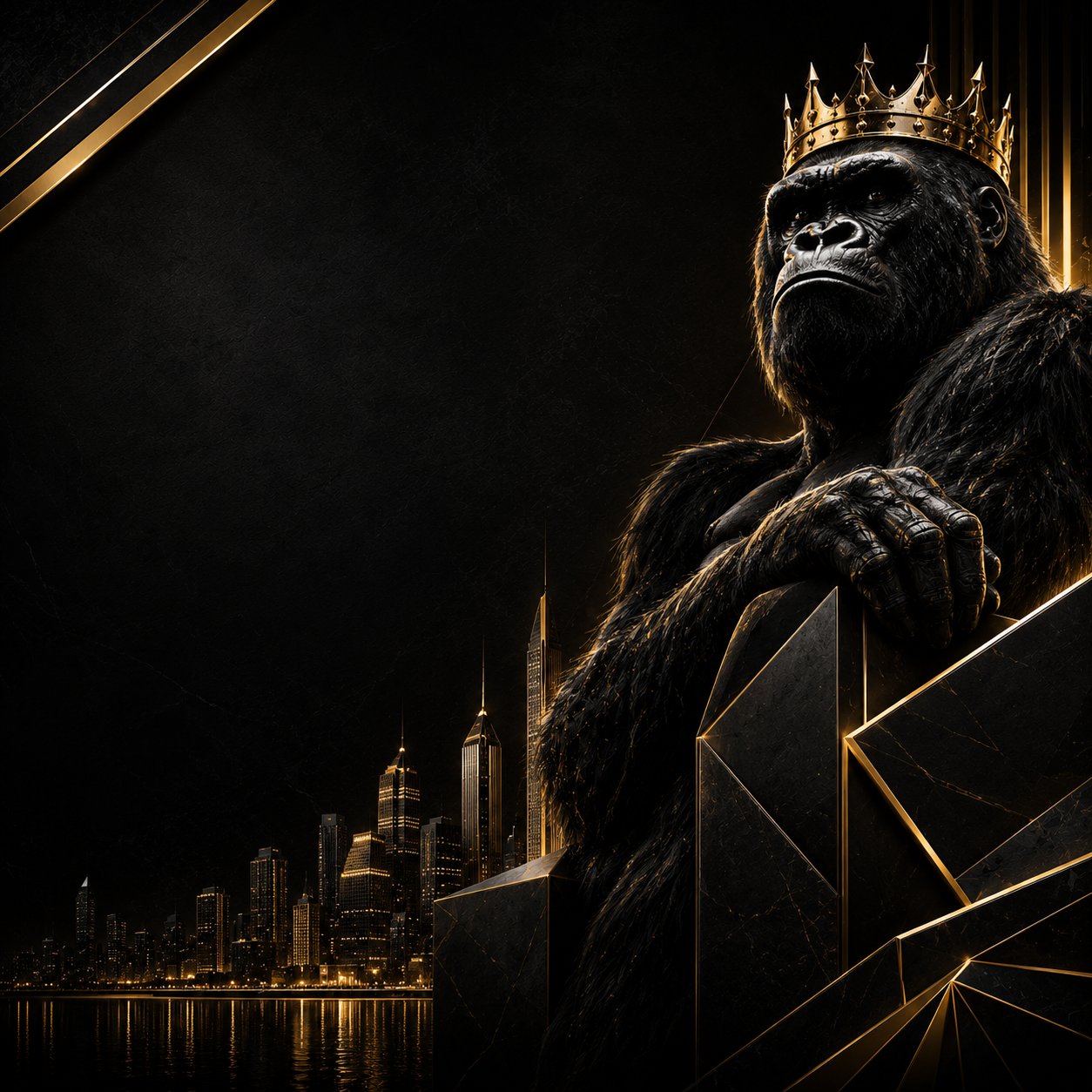 Crowned King Kong city visual