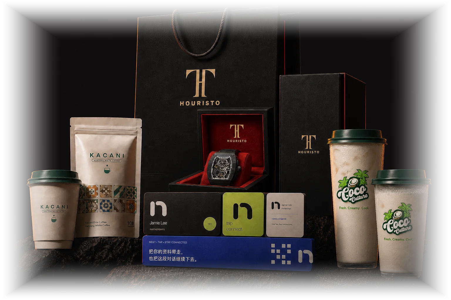 King Kong Branding 品牌作品组合,包含 Houristo、Kacani、nclinkit 与 Coco Culture