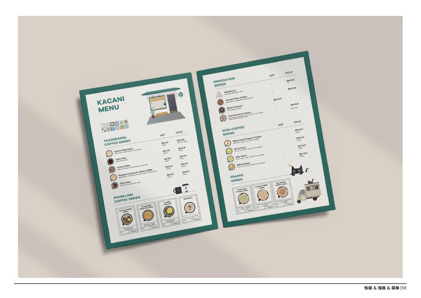 Kacani menu design