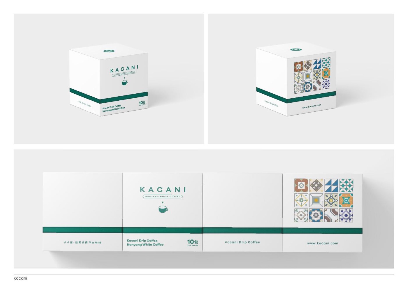 Kacani Coffee packaging and brand application design